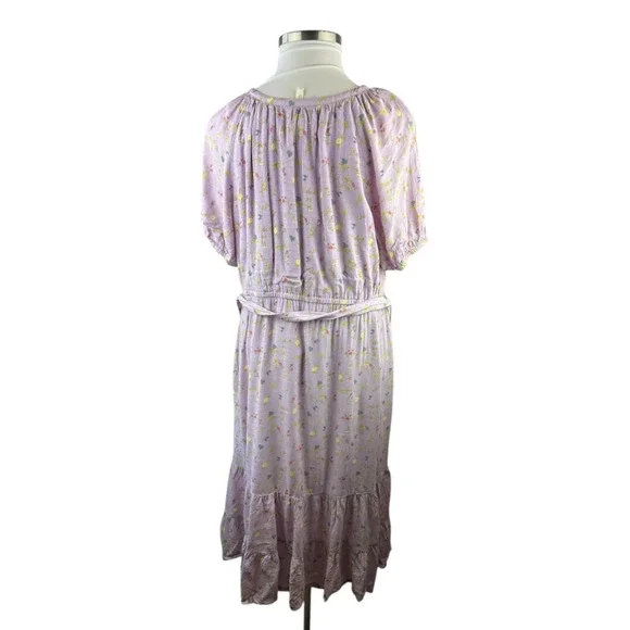 Matilda Jane Enchanted Garden Lavender Artist Floral Tiered Maxi Dress Size XXL - Picture 9 of 14